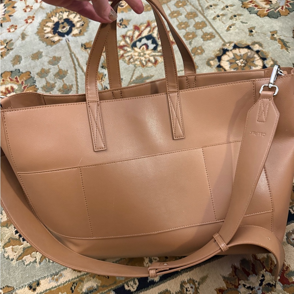 Calpak Haven 16" Laptop Tote Bag in Toffee - Picture 7 of 9